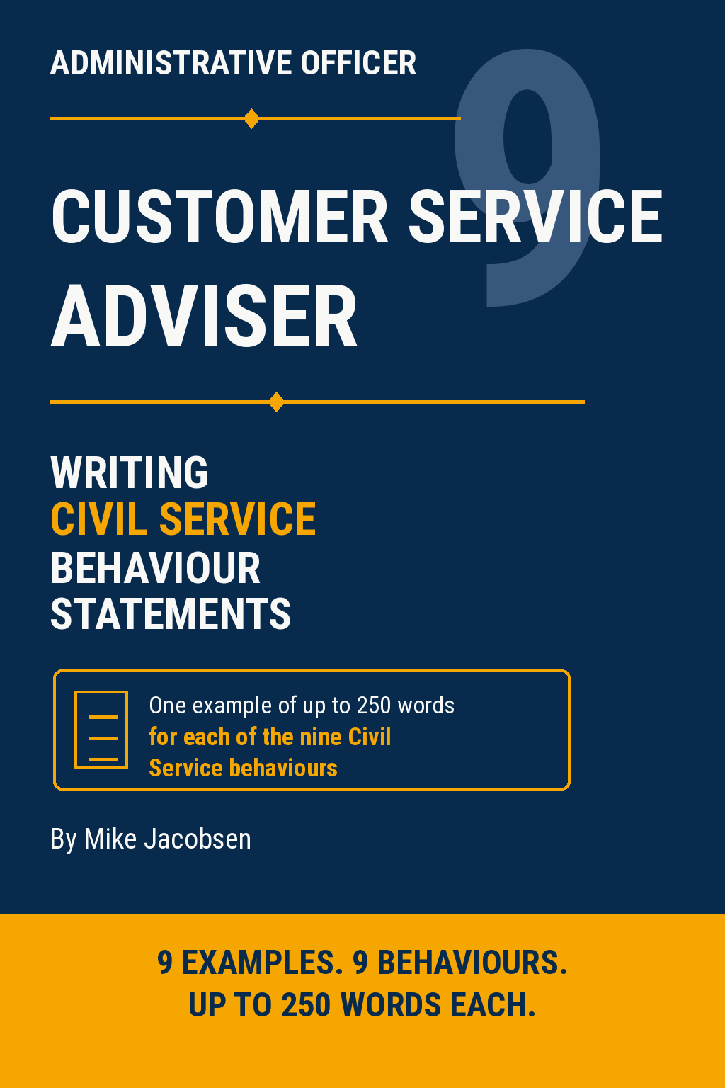 9 AO Customer Service Adviser Civil Service Behaviour Statements