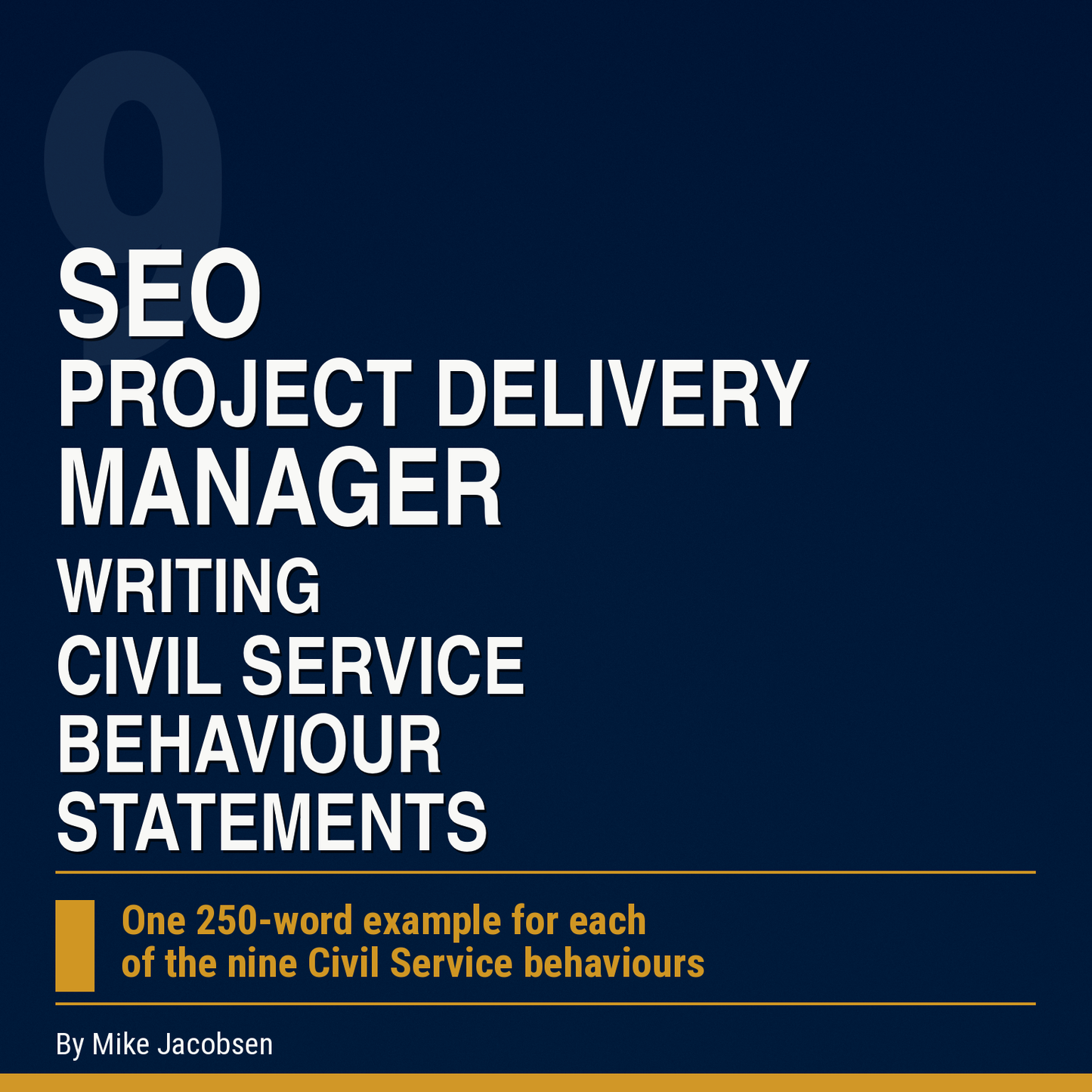 9 SEO Project Delivery Manager Civil Service Behaviour Statements