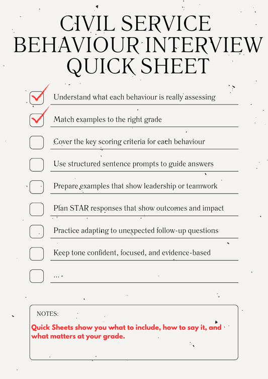 AA/AO – Changing & Improving Civil Service Interview Quick Sheet