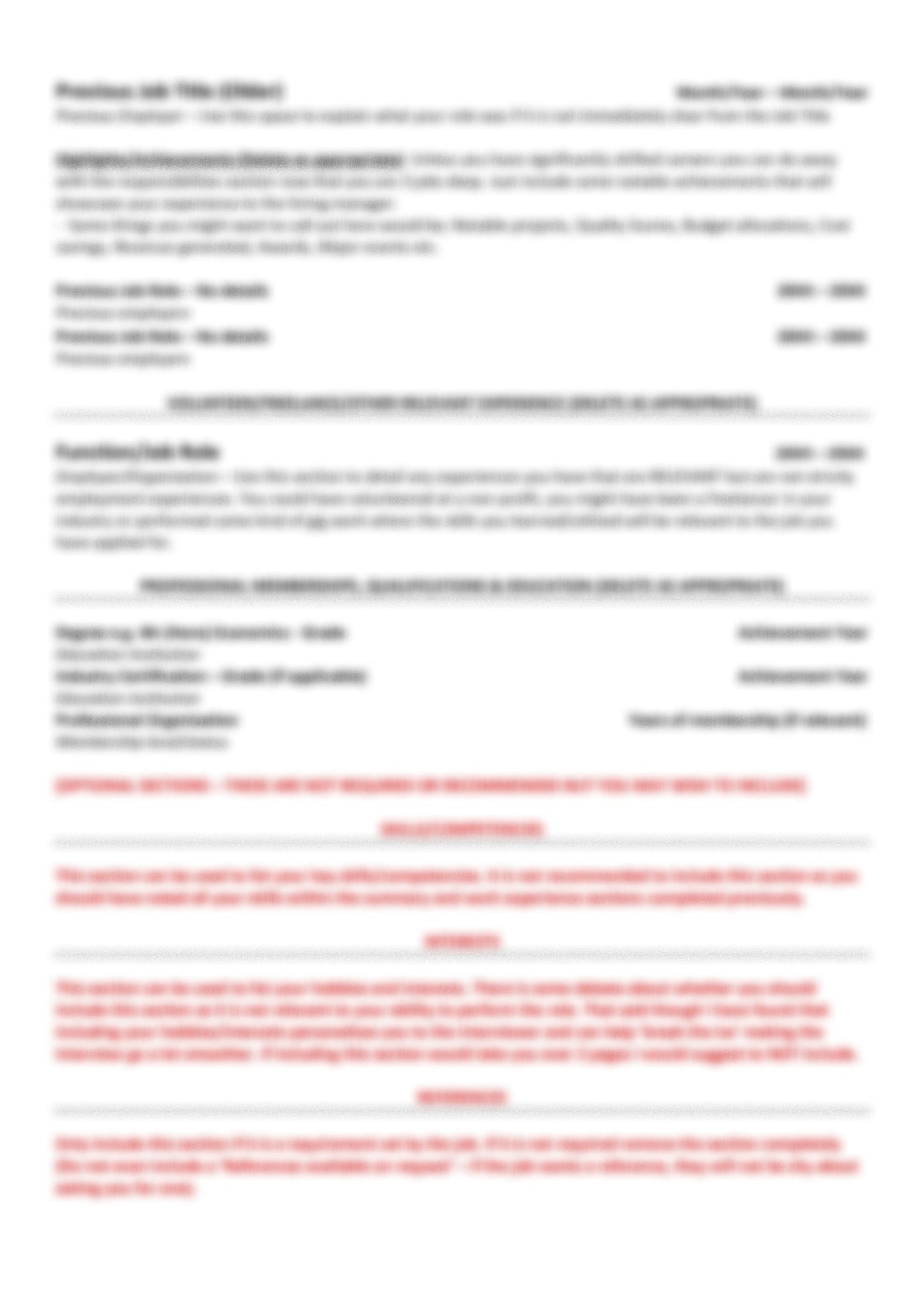Tax Accountant CV Writing Toolkit