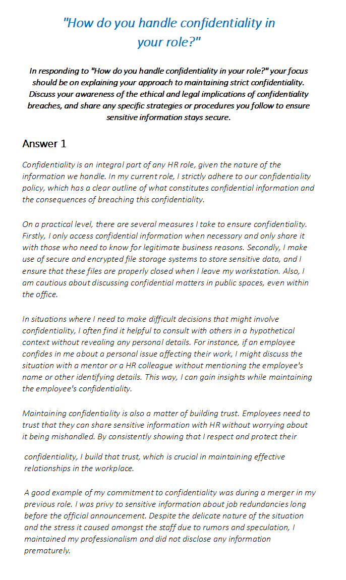 HR Manager Interview Questions & Answers