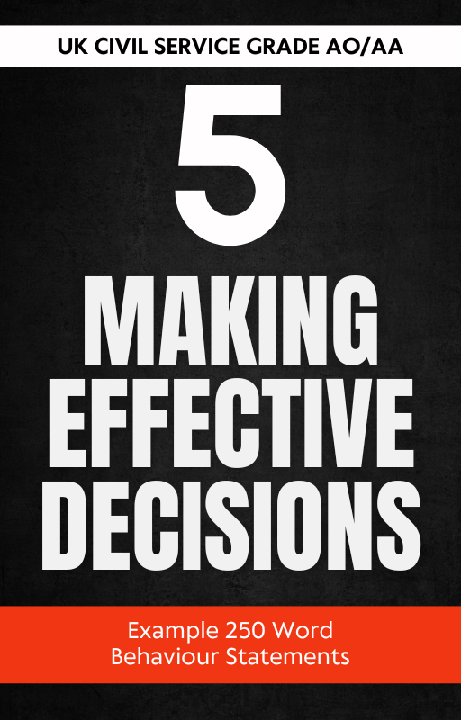 Making Effective Decisions 250 Word Statements for Grade AO/AA Roles