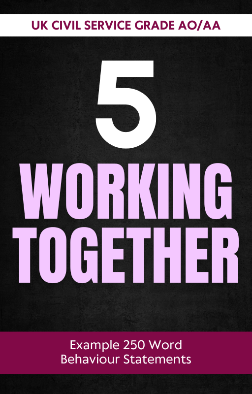 Working Together 250 Word Statements for Grade AO/AA Roles