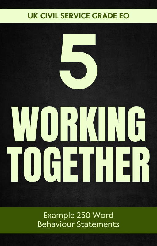 Working Together 250 Word Statements for Executive Officer Grade Roles