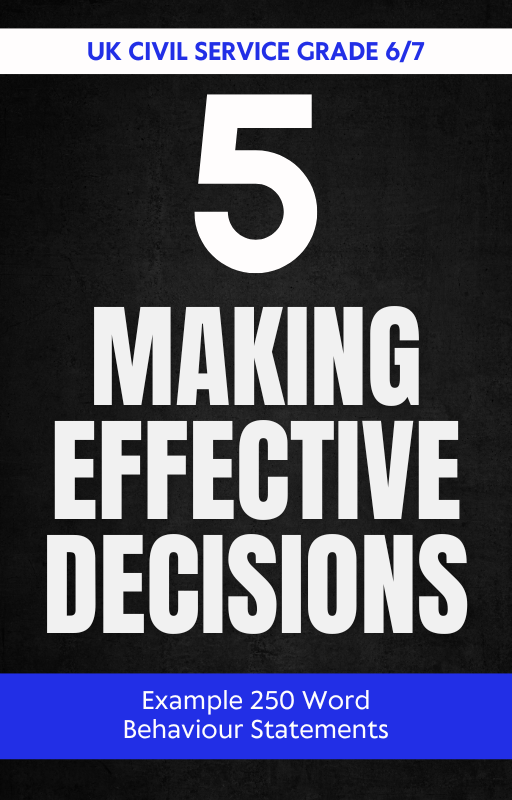 Making Effective Decisions 250 Word Statements for Grade 6/7 Roles