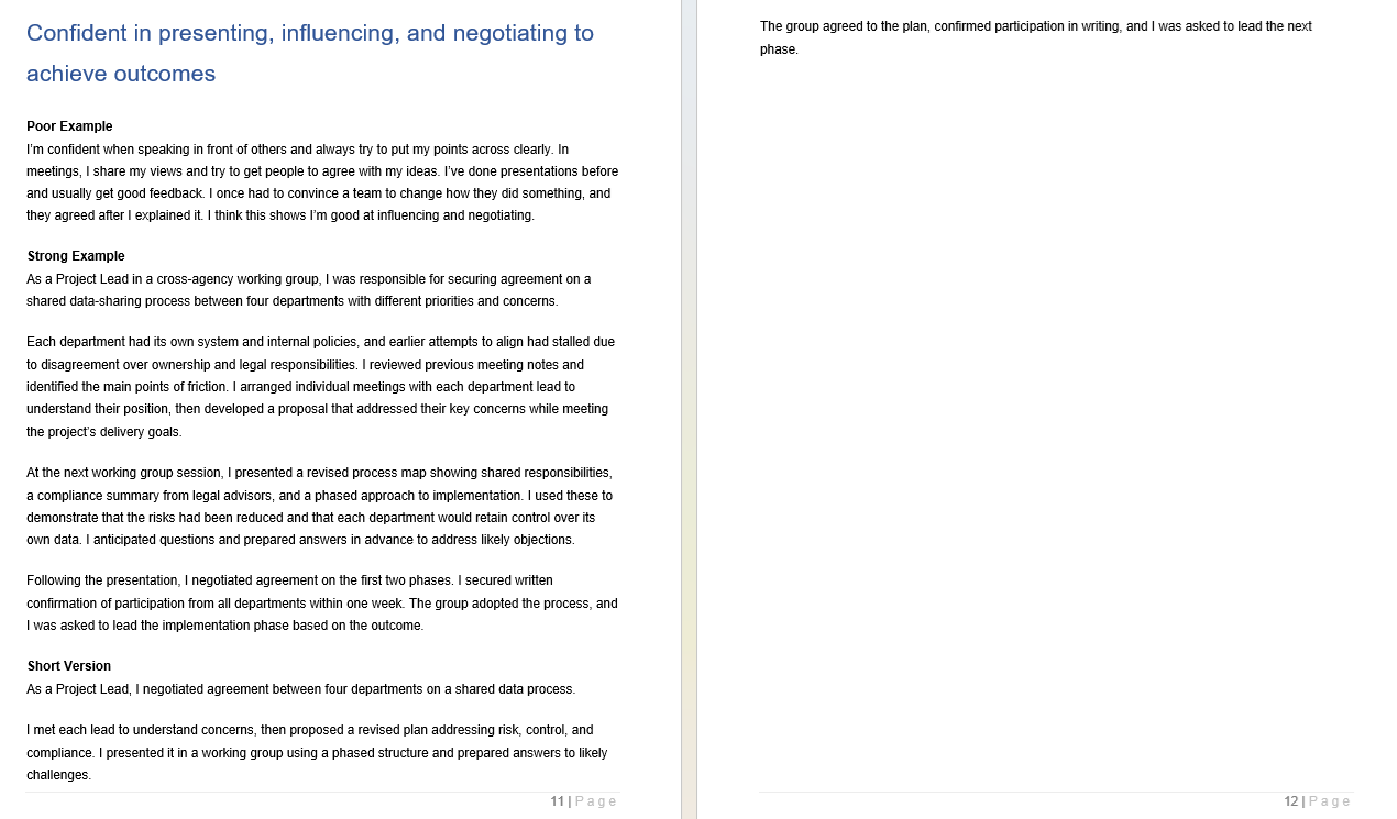 HEO & SEO Grade Personal Statement Completion Guide + Example Statements