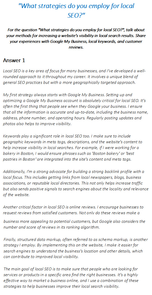 SEO Specialist Interview Questions & Answers