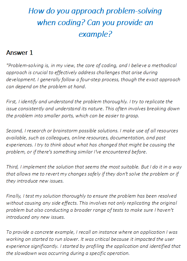 Software Developer Interview Questions & Answers Guide
