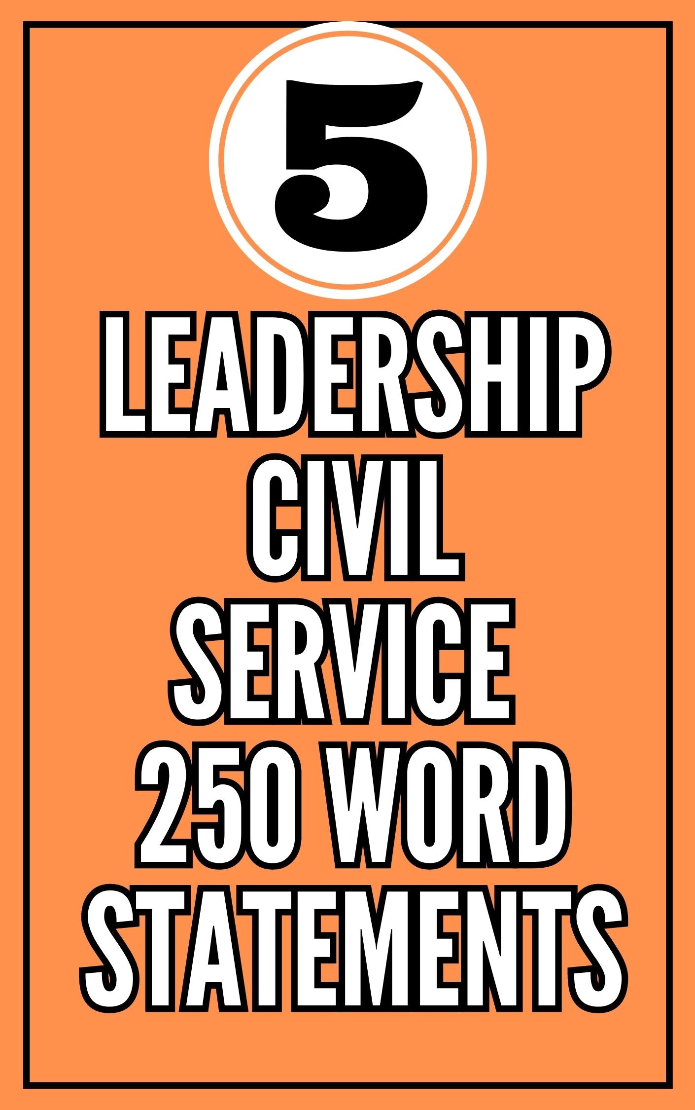 Leadership - How to write your 250-word civil service statement ...