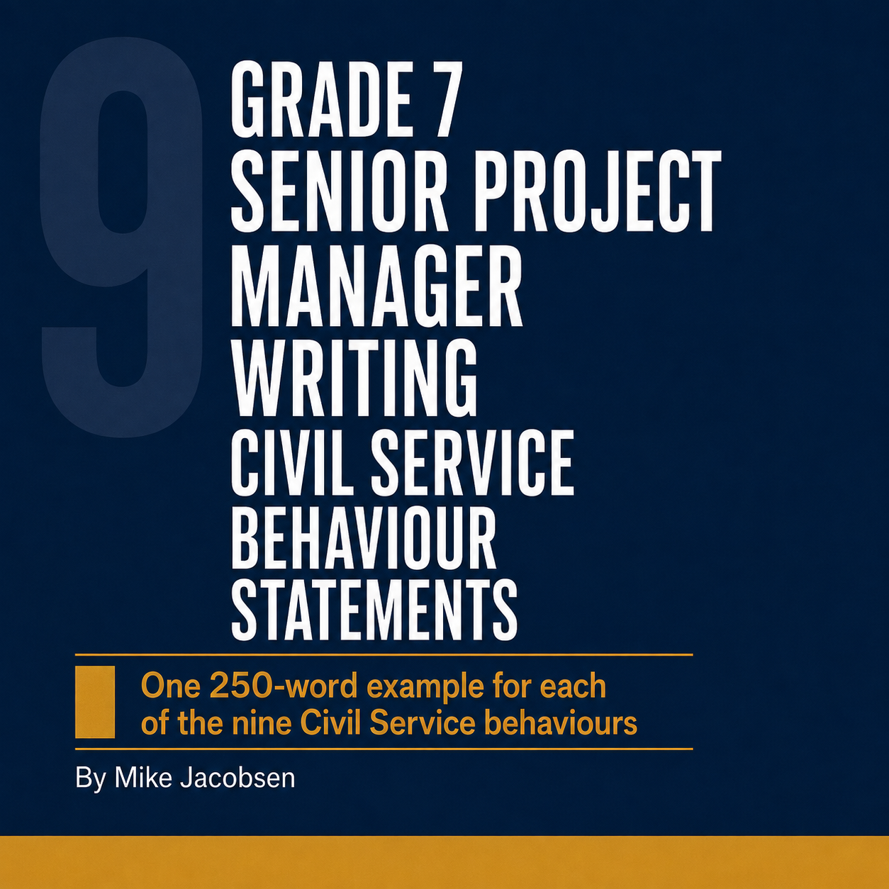 9 Grade 7 Project Manager Civil Service Behaviour Statements