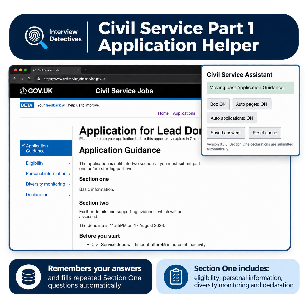Civil Service Application Helper | Automate Part 1 of Civil Service Jobs