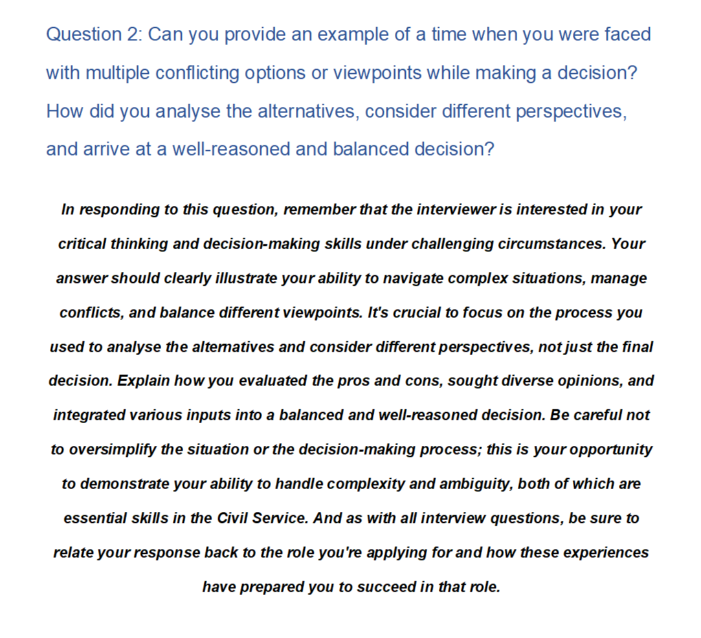 Civil Service Interview Question & Answers Guide