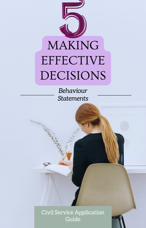 5 Making Effective Decisions Behaviour Statements