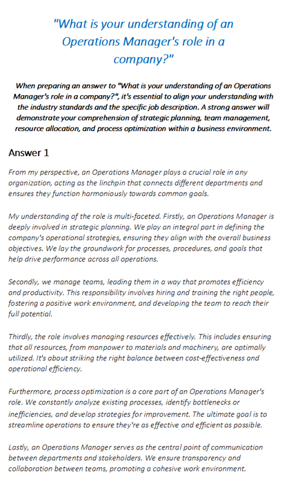 Ops Manager Interview Questions Operations Manager Interview Questions & Answers – Interview Detectives