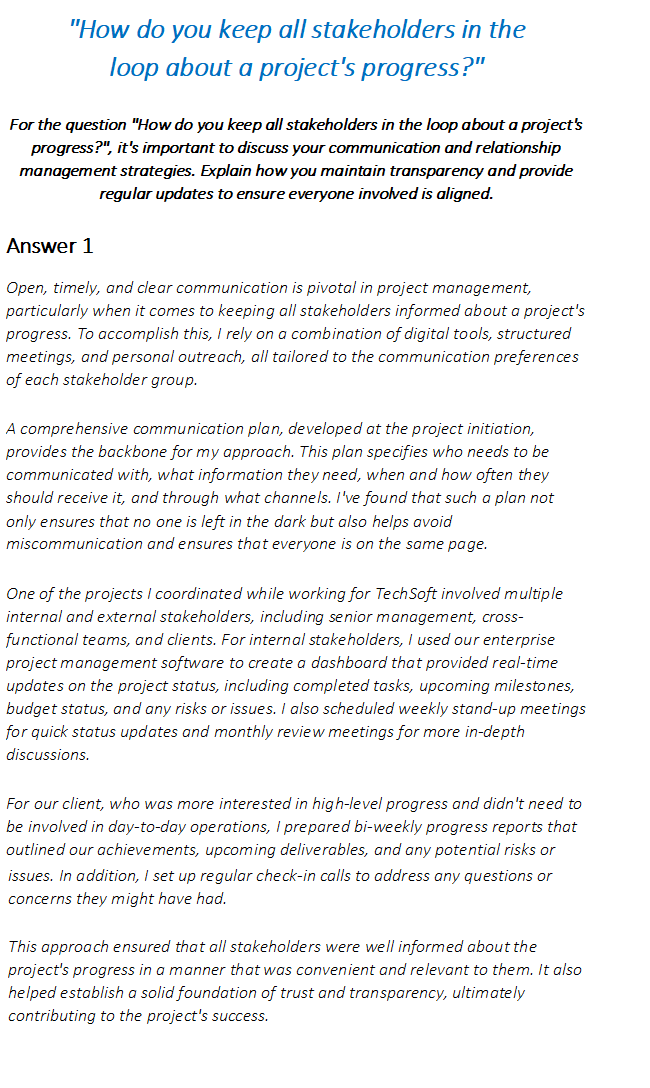 Project Coordinator Interview Questions & Answers