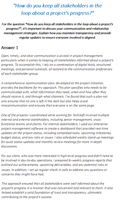 Project Coordinator Interview Questions & Answers