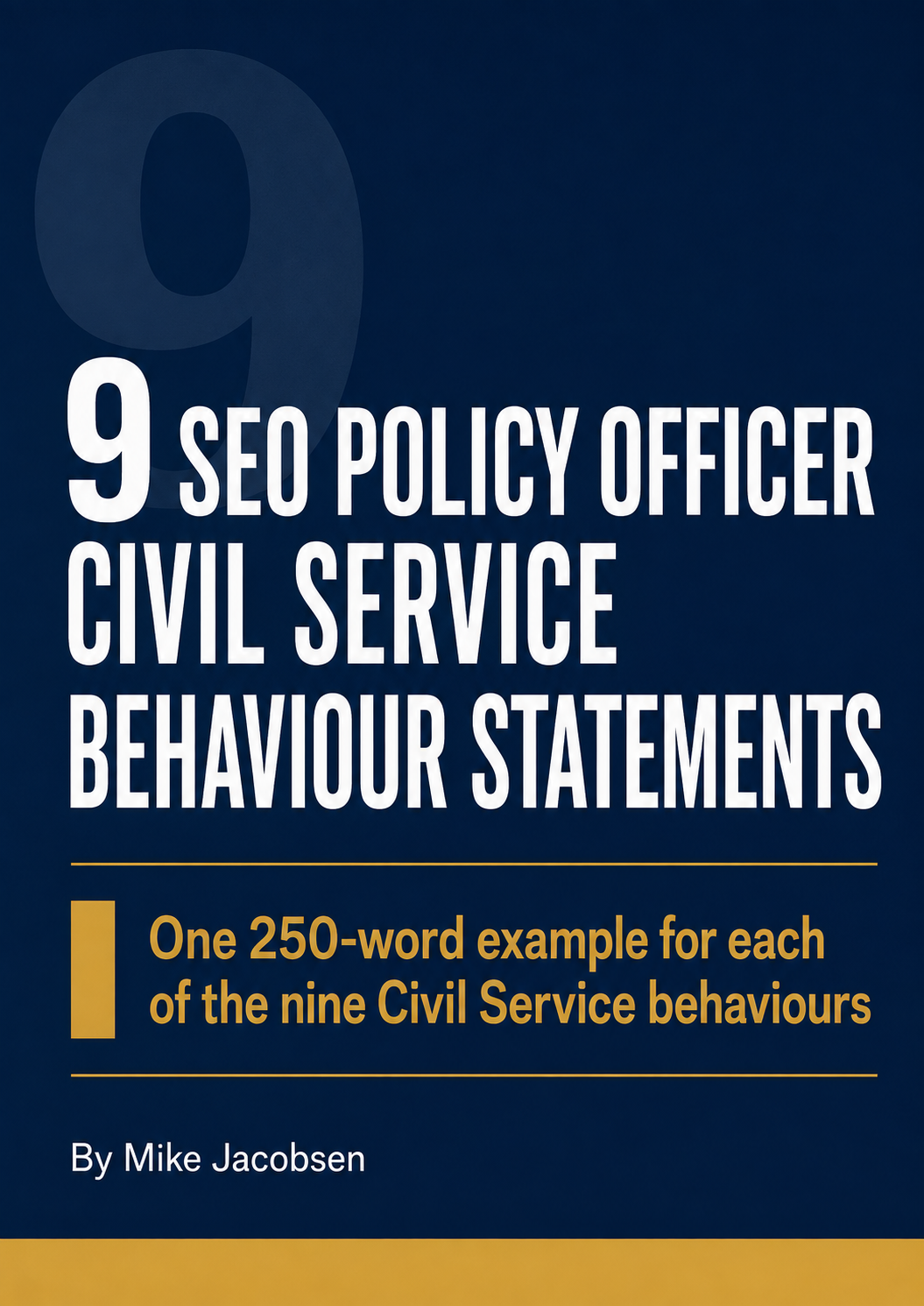 9 SEO POLICY OFFICER CIVIL SERVICE BEHAVIOUR STATEMENTS