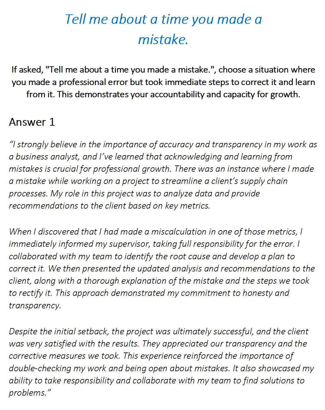 How to Answer the Most Popular Interview Questions